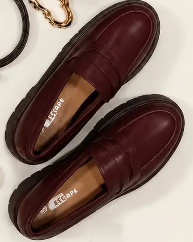 Burgundy Chunky Loafer