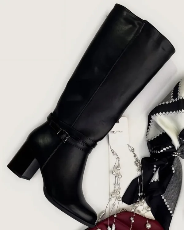 Black Knee-High Boot